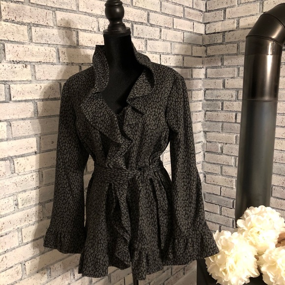 SANDRO STUDIO Ruffled Women’s Wrap Jacket - Picture 10 of 10